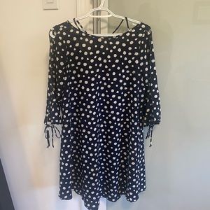 Navy dress with arm cut outs